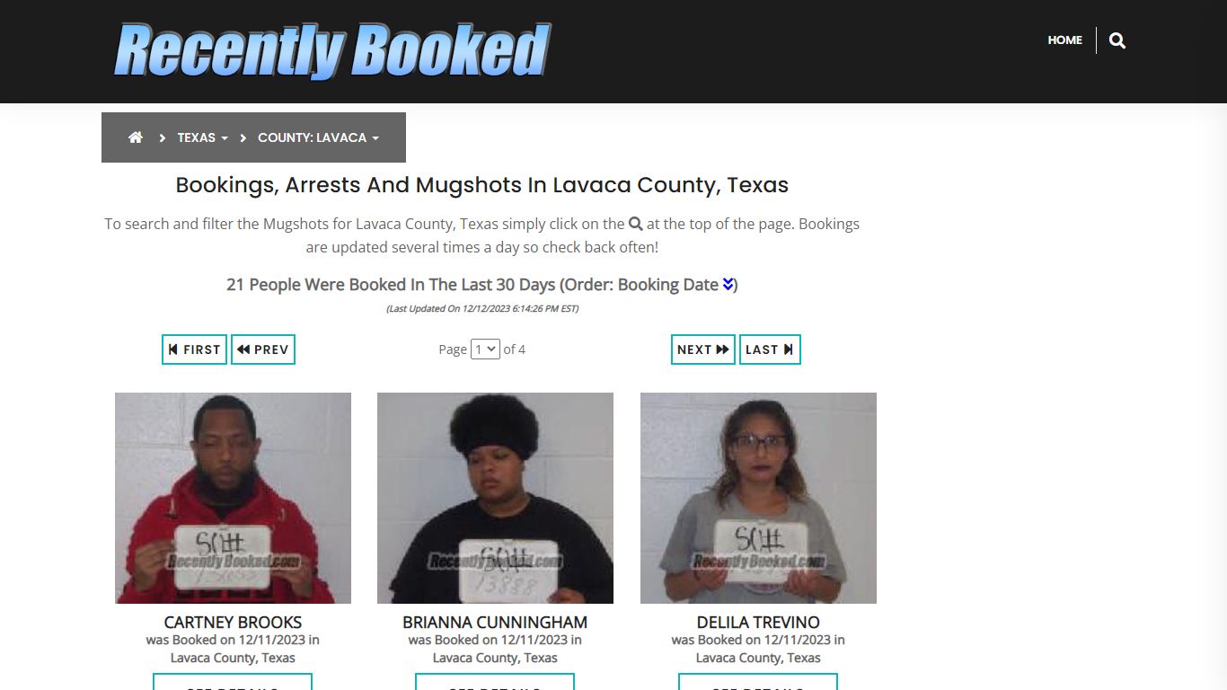 Recent bookings, Arrests, Mugshots in Lavaca County, Texas
